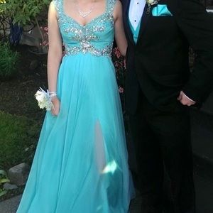 Turquoise prom dress